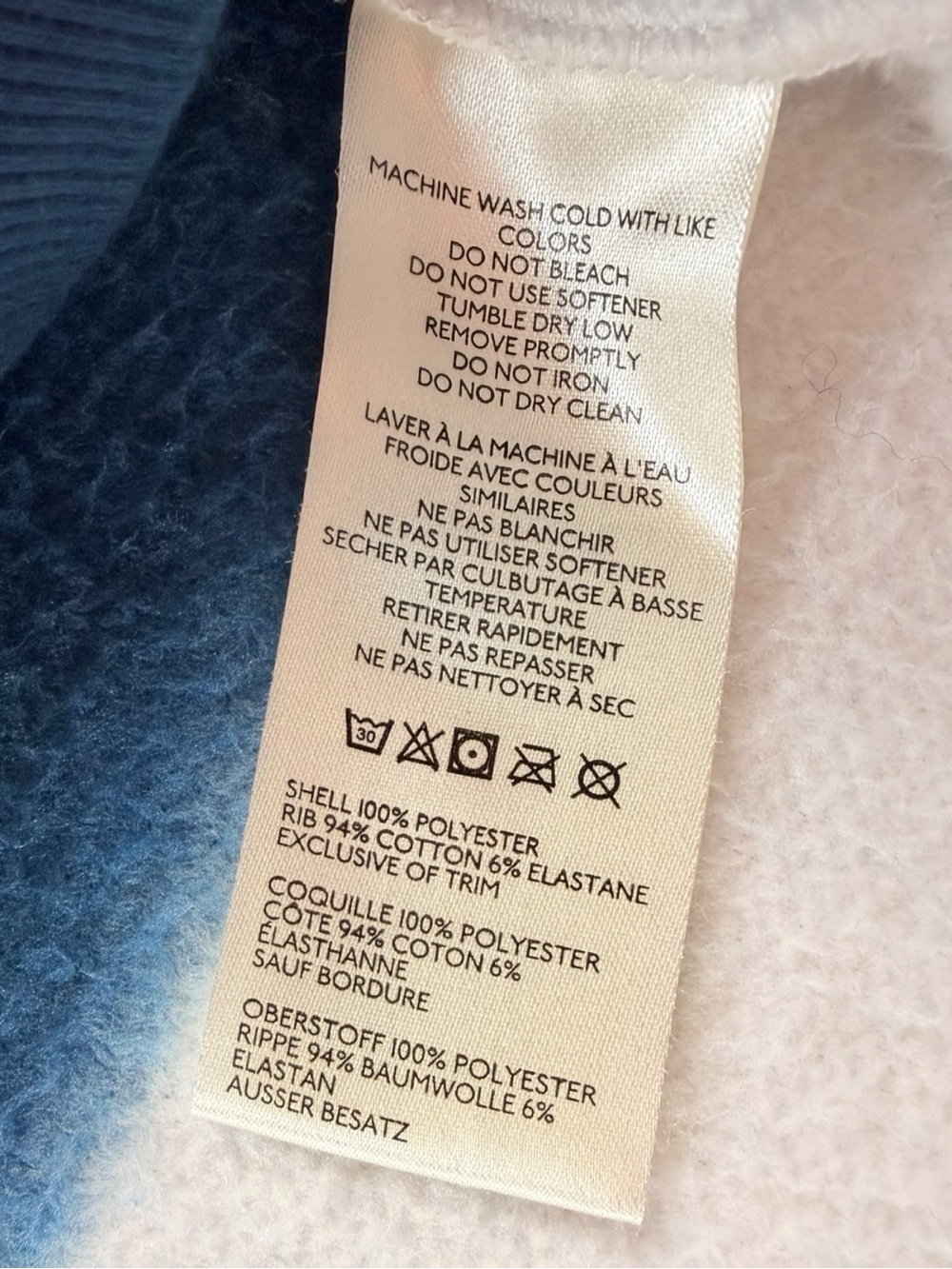 Anthropologie Maeve Women’s Cotton Sherpa Fleece Stipe Sweater Size Small - Picture 4 of 8